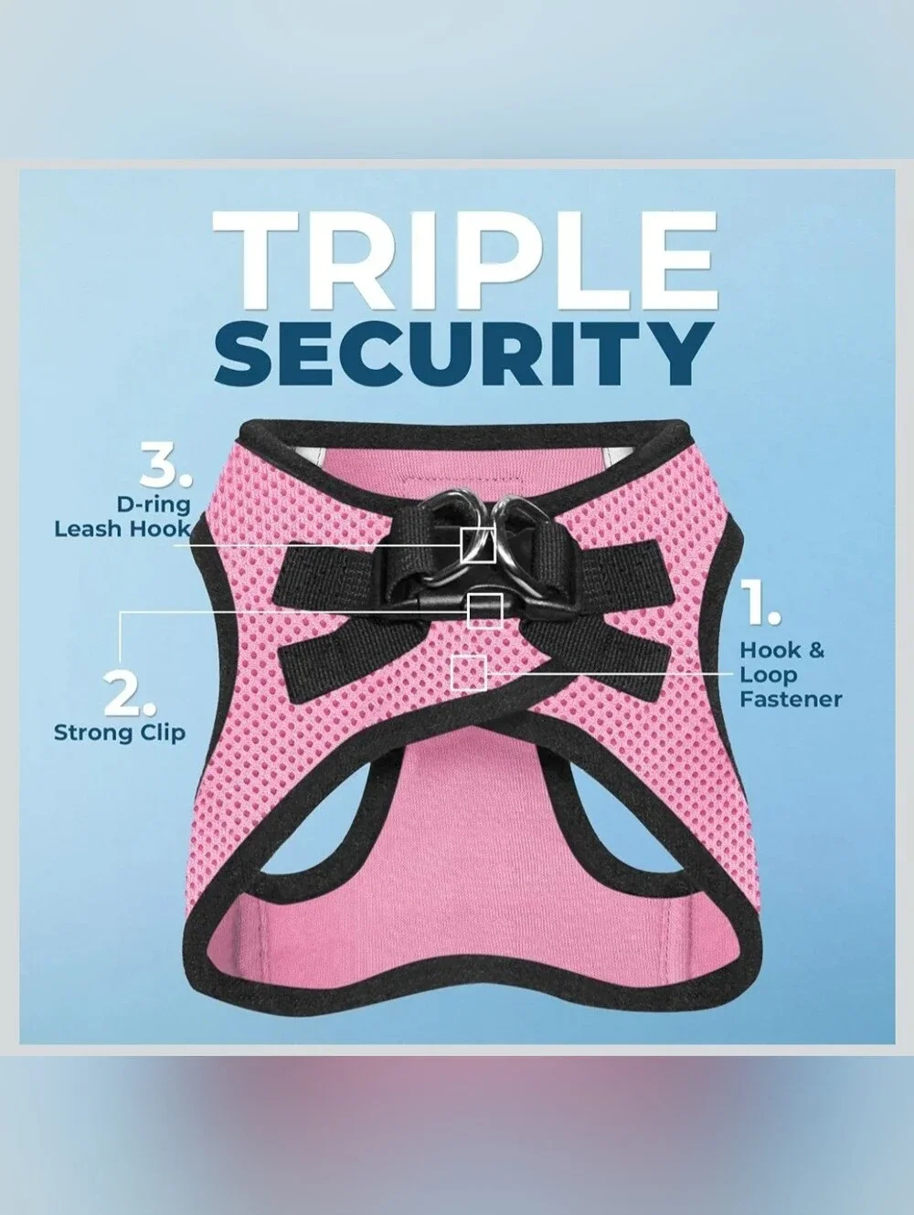 🍎 Nwt Voyager Pink Soft Air Mesh Step-In Pet Harness Cat Dog Size Large